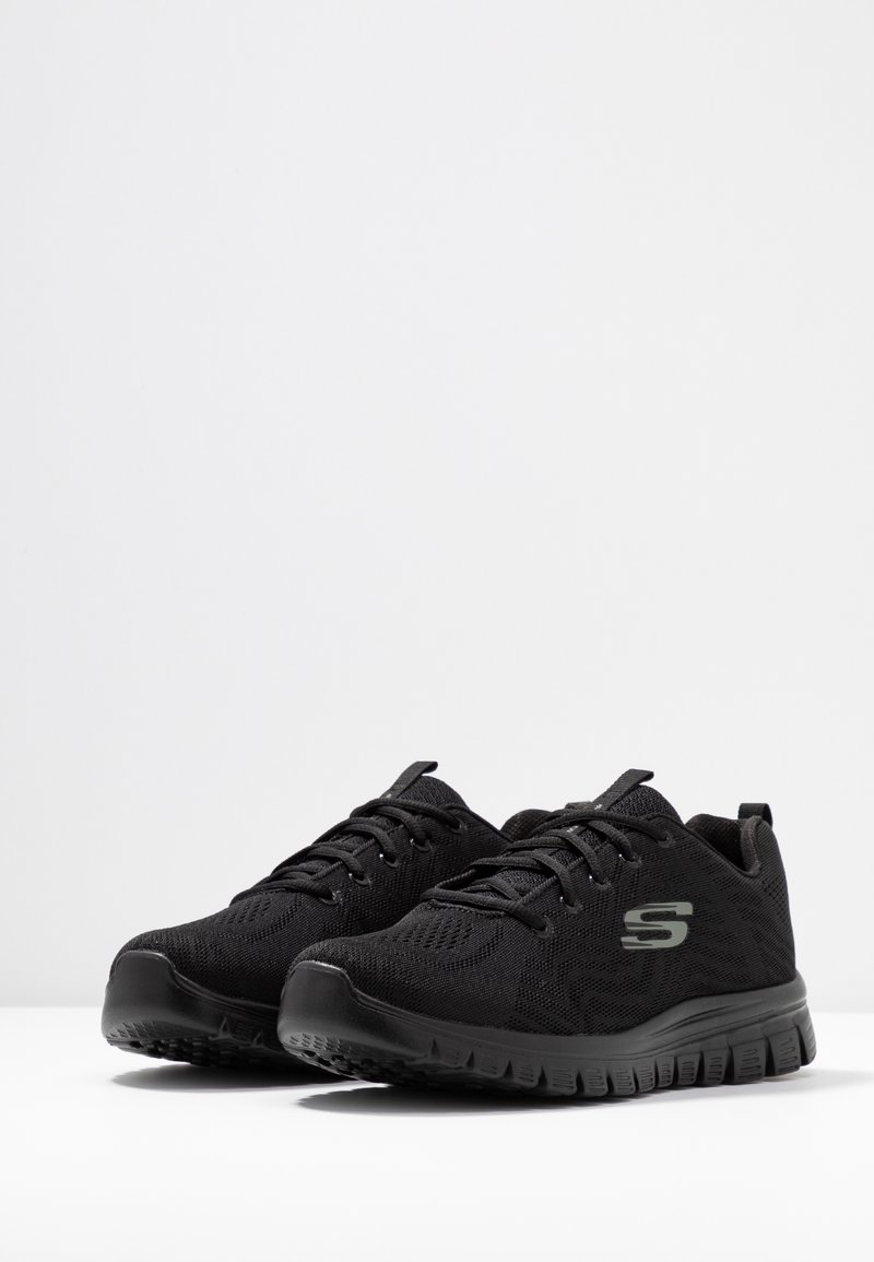 Skechers Wide Fit Skechers Wide Fit GRACEFUL - Trainers - black Verkauf