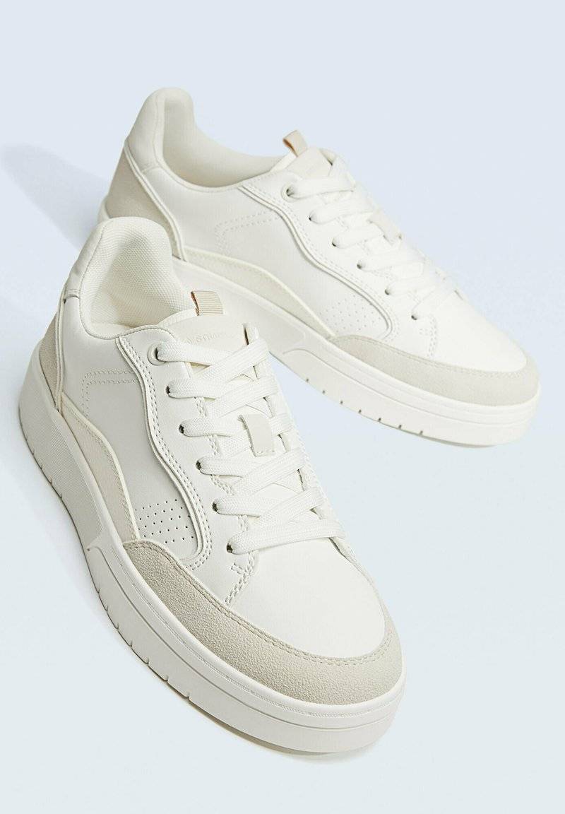 Stradivarius Stradivarius CONTRAST - Trainers - white im Angebot