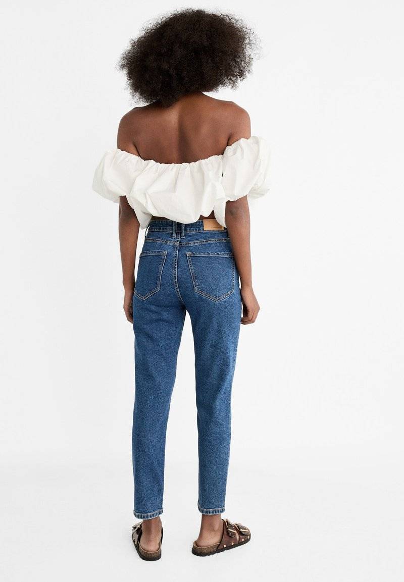 Stradivarius Stradivarius MOM - Relaxed fit jeans - raw denim Rabatte dieses Monats