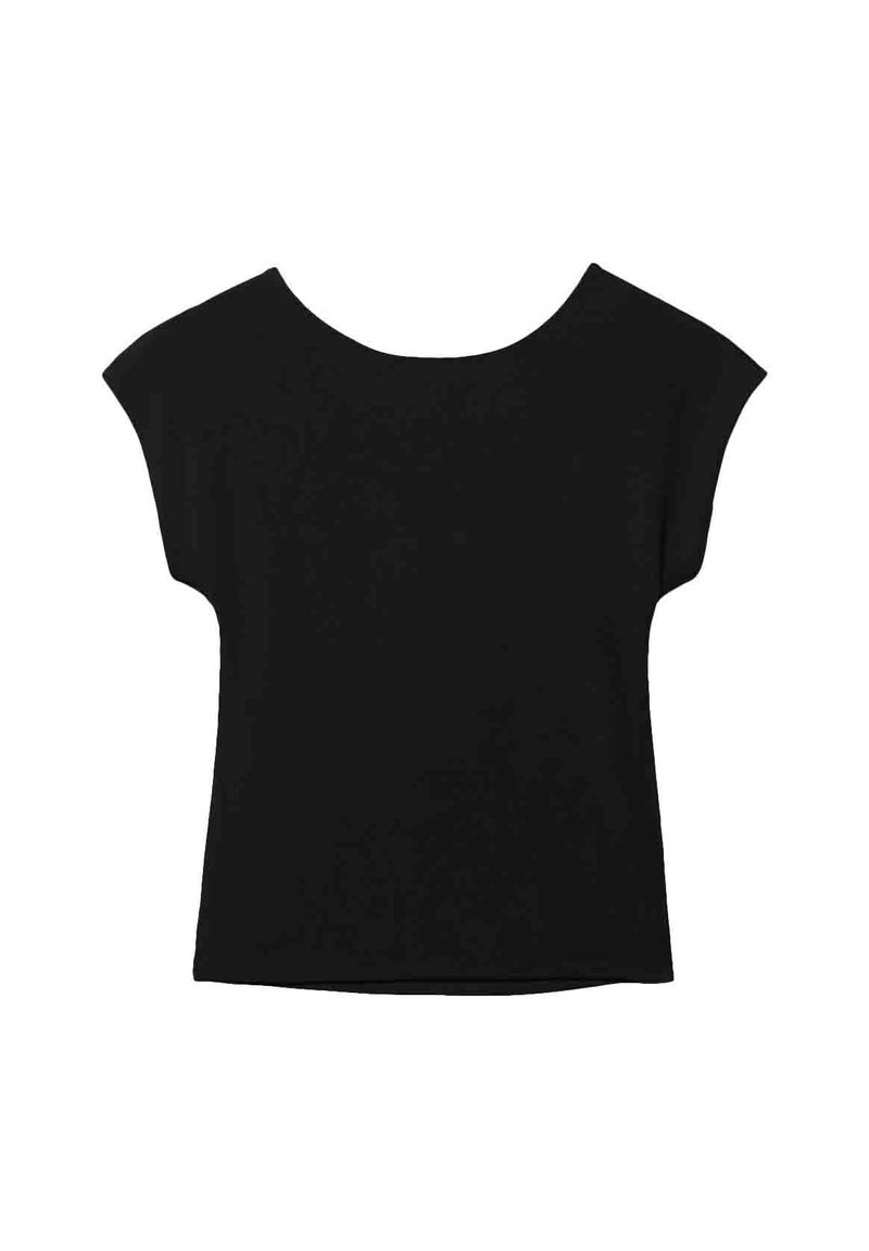 Stradivarius Stradivarius OPEN-BACK - Basic T-shirt - black Outlet