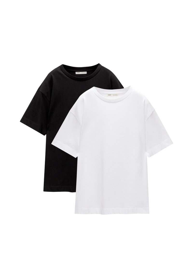 PULL&BEAR PULL&BEAR SHORT SLEEVE - PACK OF 2 - Basic T-shirt - white Schlussverkauf
