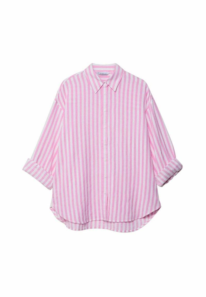 Stradivarius Stradivarius STRIPED - Button-down blouse - light pink Kostenloser Versand