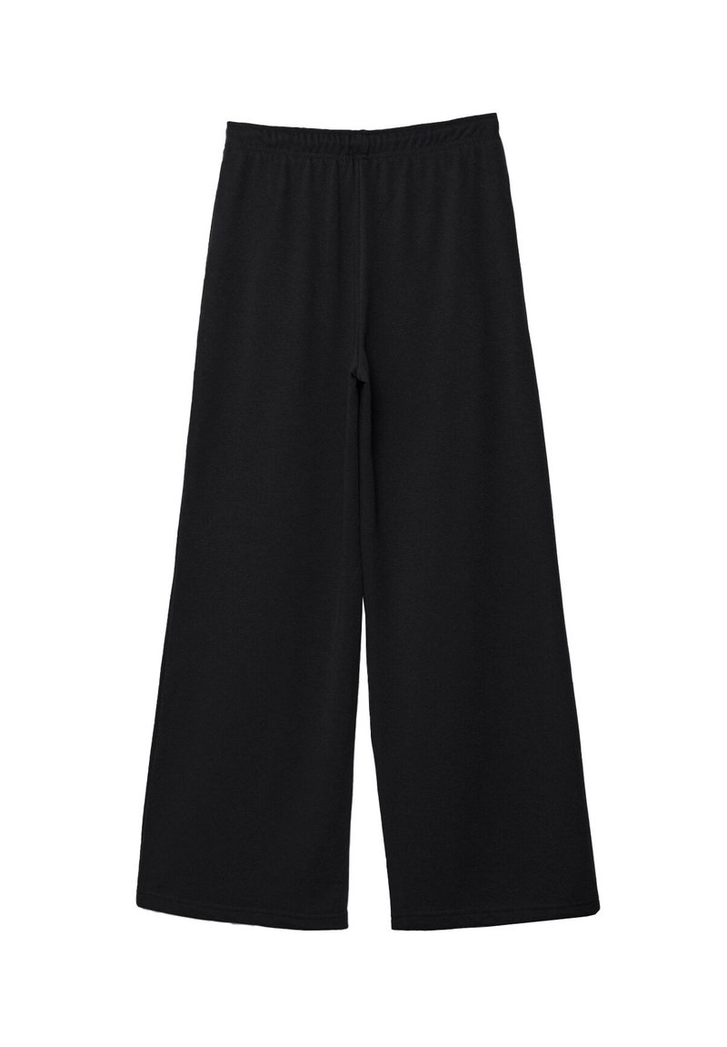 Stradivarius Stradivarius WIDE-LEG JOGGER - Tracksuit bottoms - black Großer Ausverkauf