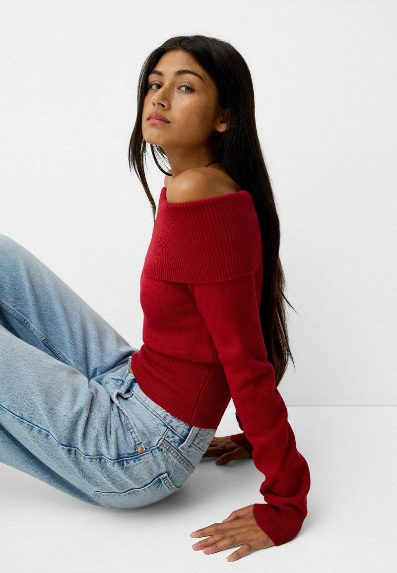 Bershka Bershka Jumper - red Flash Sale