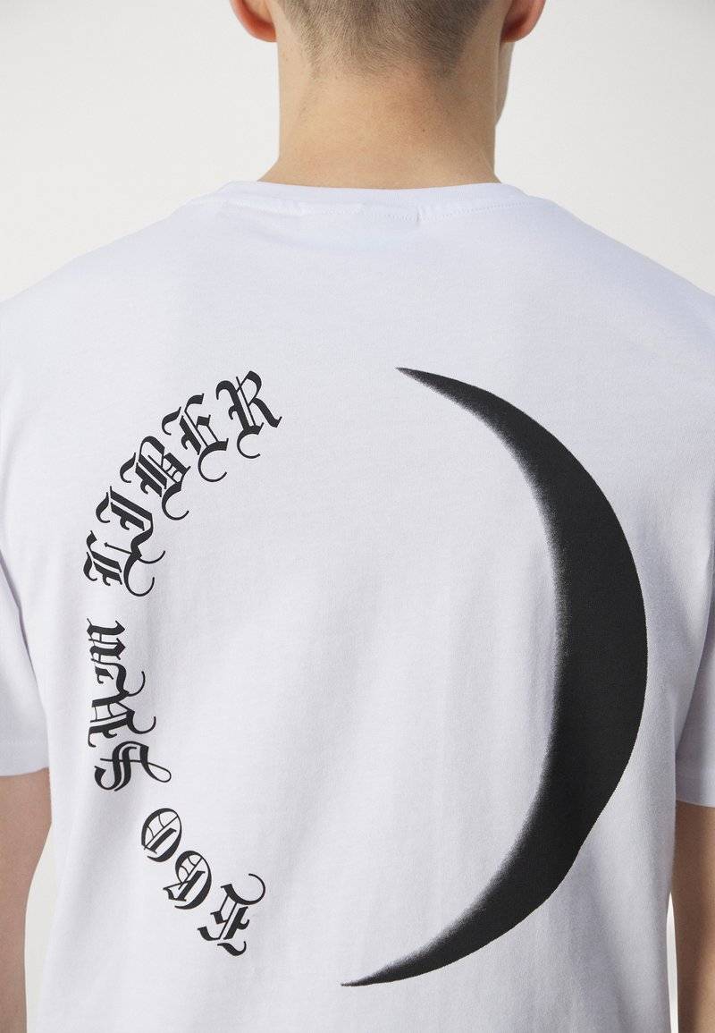 Han Kjøbenhavn Han Kjøbenhavn SHADOWS MOON REGULAR TEE UNISEX - Print T-shirt - white Saisonale Angebote