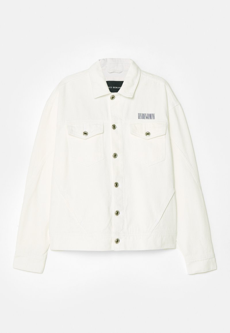 Les Benjamins Les Benjamins JACKET UNISEX - Denim jacket - white Super Sparpreis