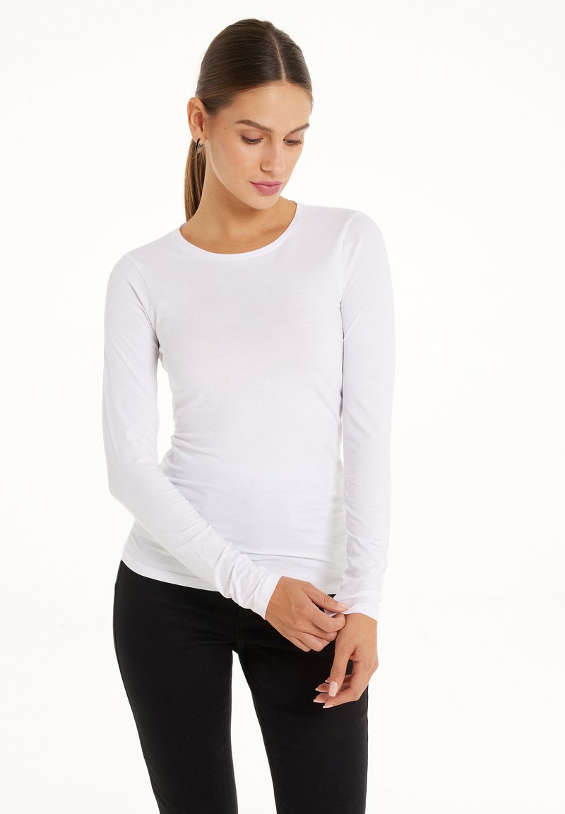 Tezenis Tezenis STRETCH ROUND-NECK - Long sleeved top - bianco zollfrei