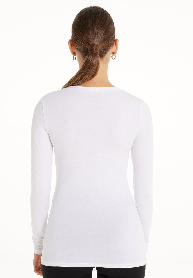Tezenis Tezenis STRETCH ROUND-NECK - Long sleeved top - bianco zollfrei