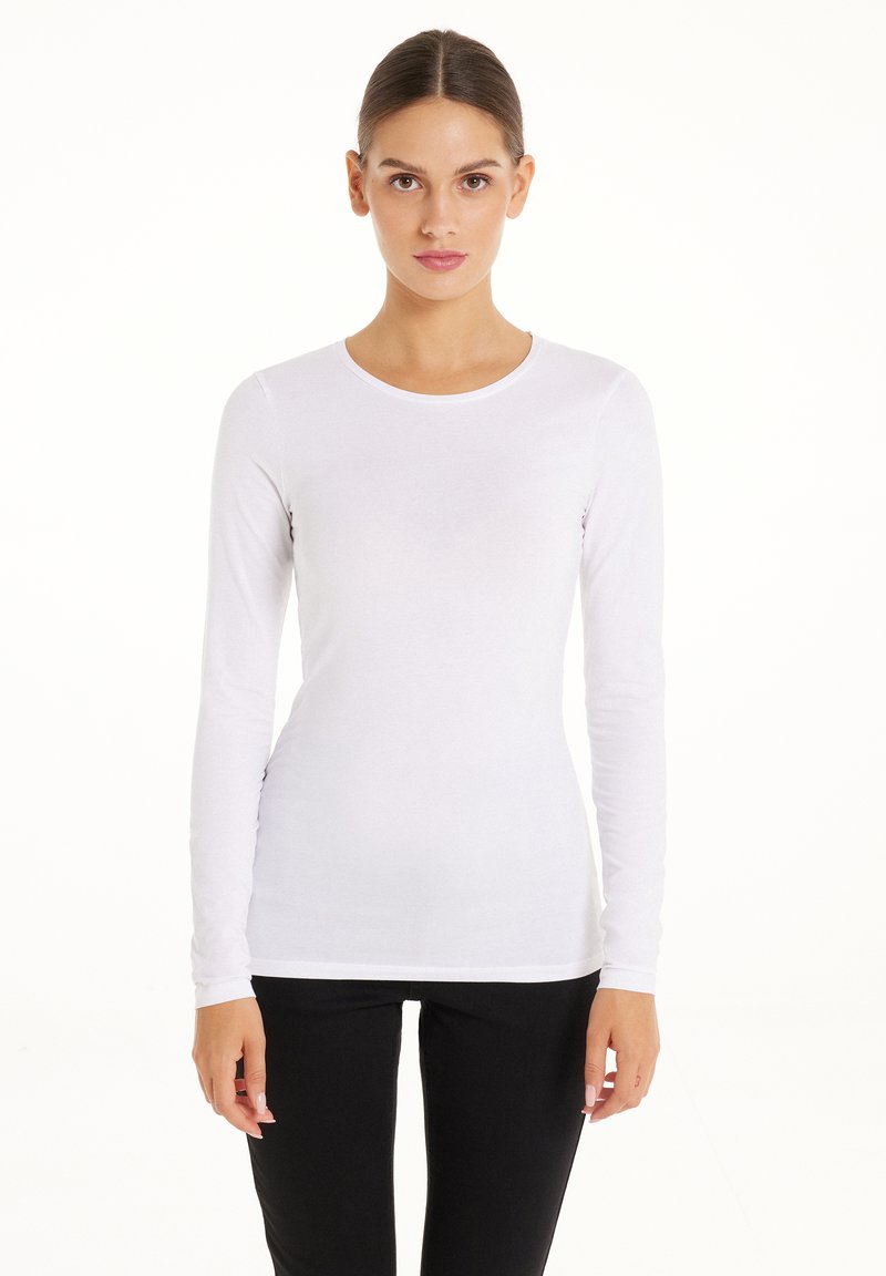 Tezenis Tezenis STRETCH ROUND-NECK - Long sleeved top - bianco zollfrei