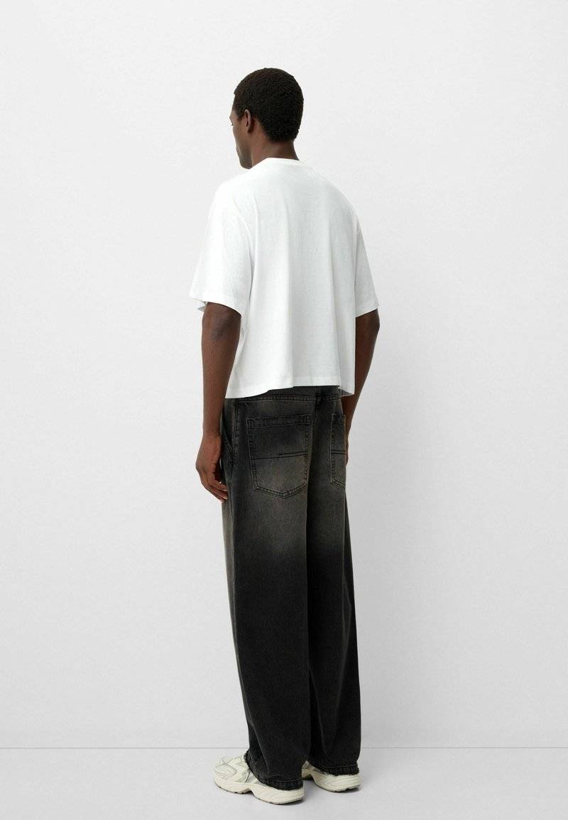 Bershka Bershka Relaxed fit jeans - black denim Auslauf
