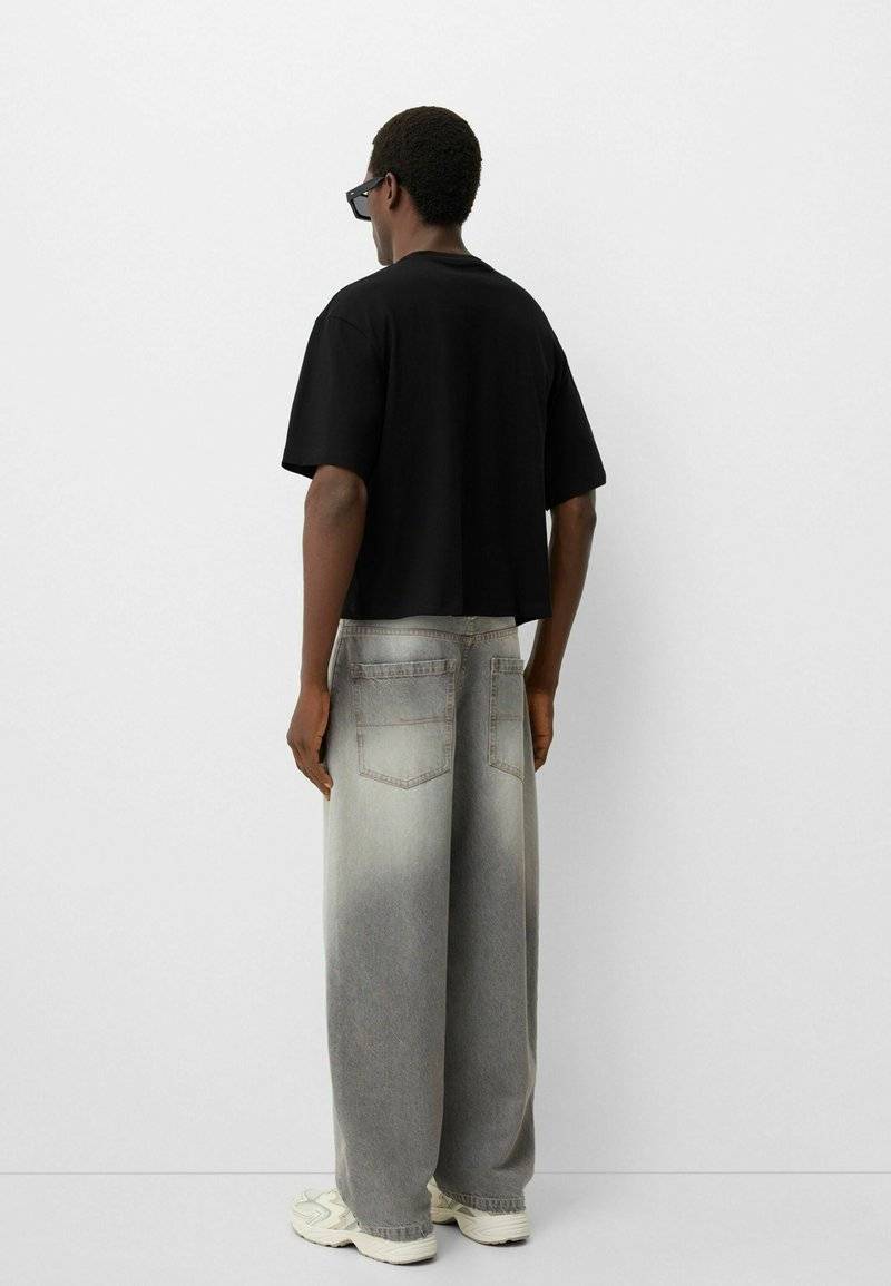 Bershka Bershka Relaxed fit jeans - light grey Schlussverkauf