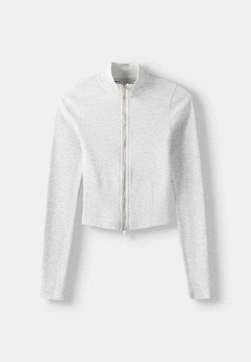 Bershka Bershka LONG SLEEVE - Cardigan - mottled grey Günstiger Verkauf
