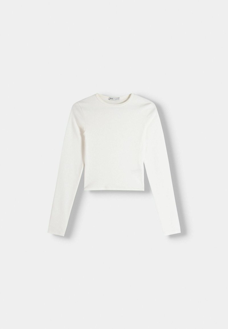 Bershka Bershka LONG SLEEVE - Long sleeved top - white Fabrikverkauf