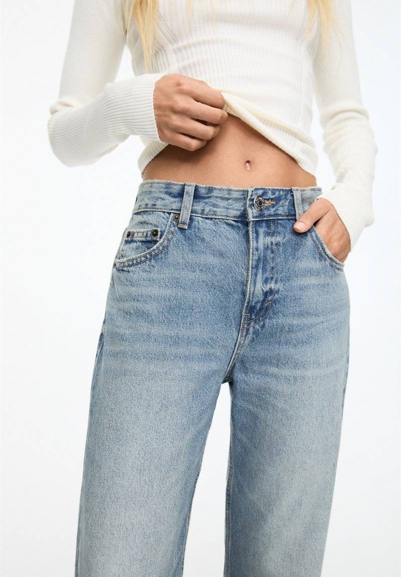 PULL&BEAR PULL&BEAR MID - Straight leg jeans - stone blue denim Blitzverkäufe