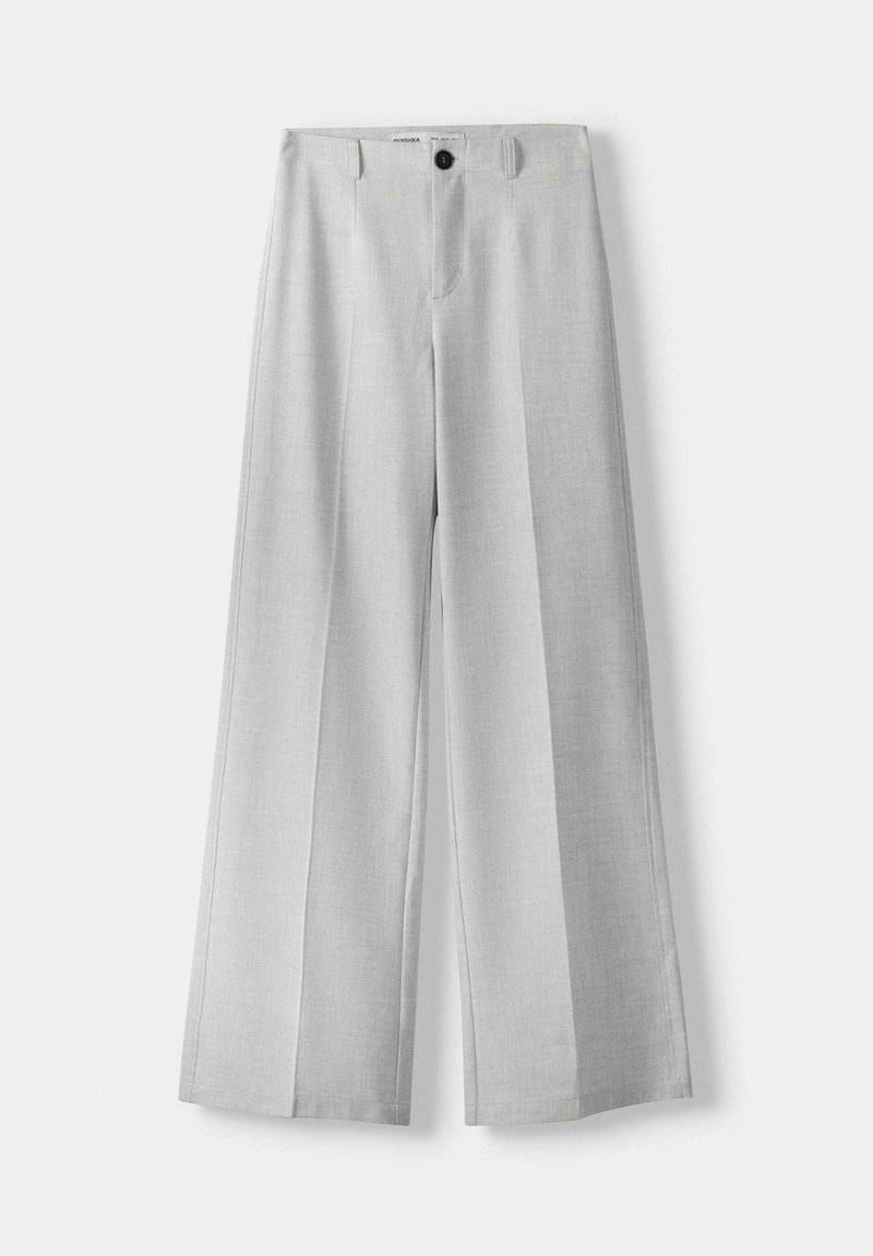 Bershka Bershka WIDE TAILORED - Trousers - mottled grey Kostenloser Versand