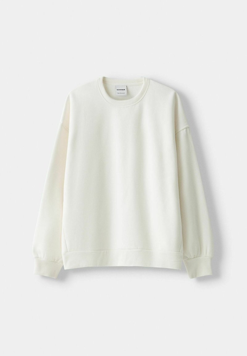 Bershka Bershka Sweatshirt - white Limitierter Zeitrabatt