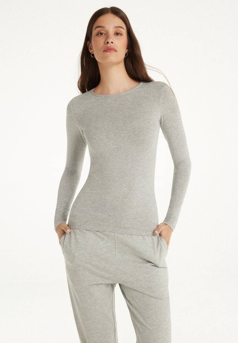 Tezenis Tezenis STRETCH ROUND-NECK - Long sleeved top - grigio melange chiar Fabrikpreis