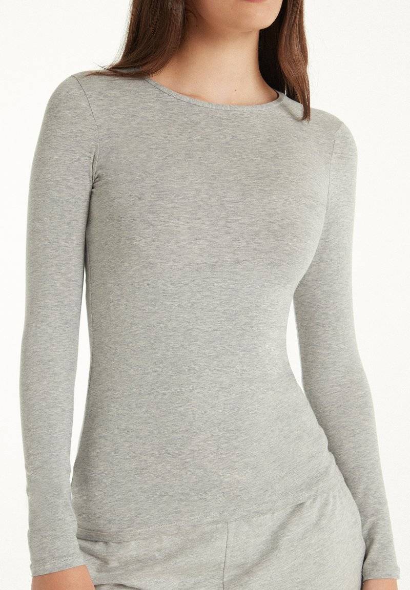 Tezenis Tezenis STRETCH ROUND-NECK - Long sleeved top - grigio melange chiar Fabrikpreis