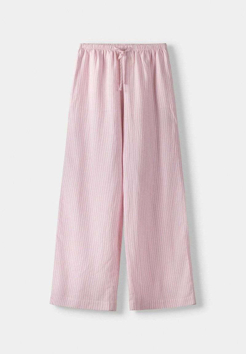 Bershka Bershka WITH AN ELASTIC - Trousers - light pink Rabatt