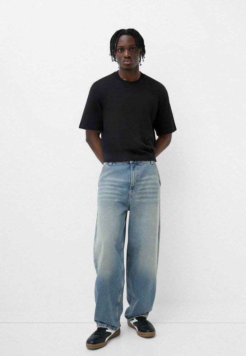 Bershka Bershka Relaxed fit jeans - blue grey Flash Sale