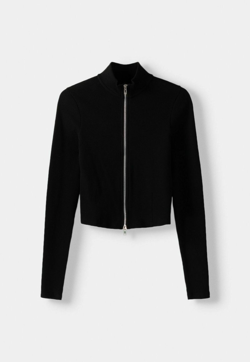 Bershka Bershka LONG SLEEVE - Cardigan - black Online Shopping