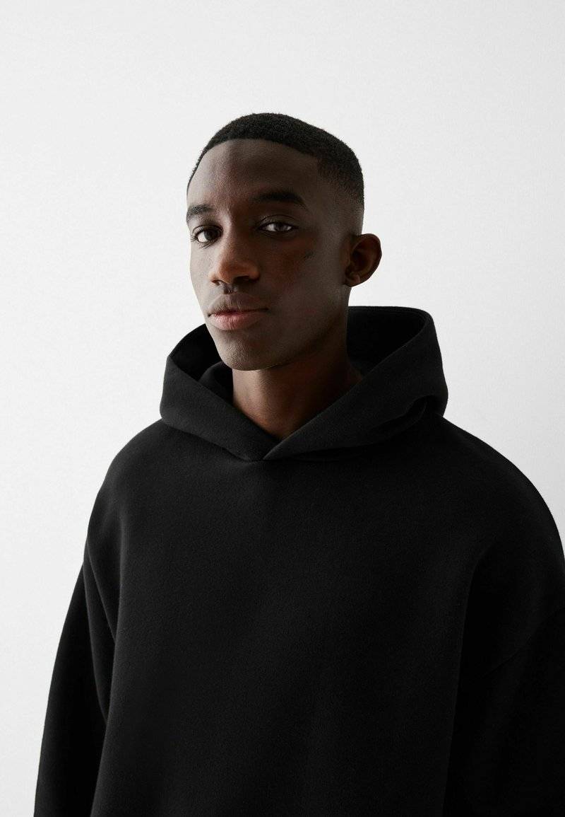 Bershka Bershka Sweatshirt - black denim 50% Rabatt für begrenzte Zeit