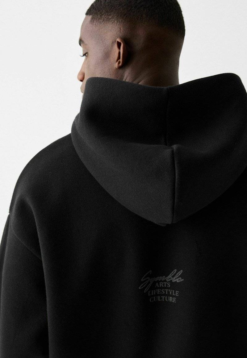 Bershka Bershka Sweatshirt - black denim 50% Rabatt für begrenzte Zeit