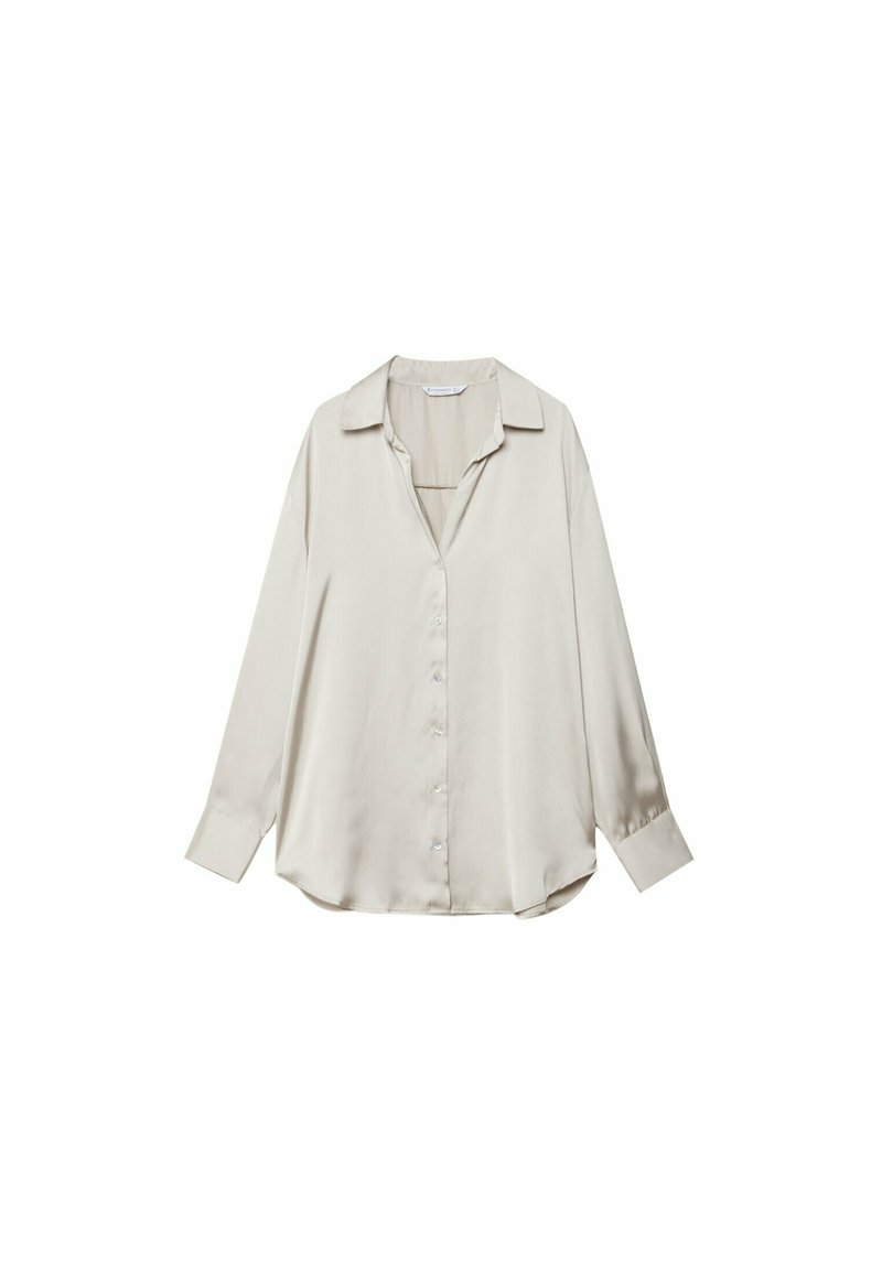 Stradivarius Stradivarius COLLARED - Button-down blouse - stone Angebote