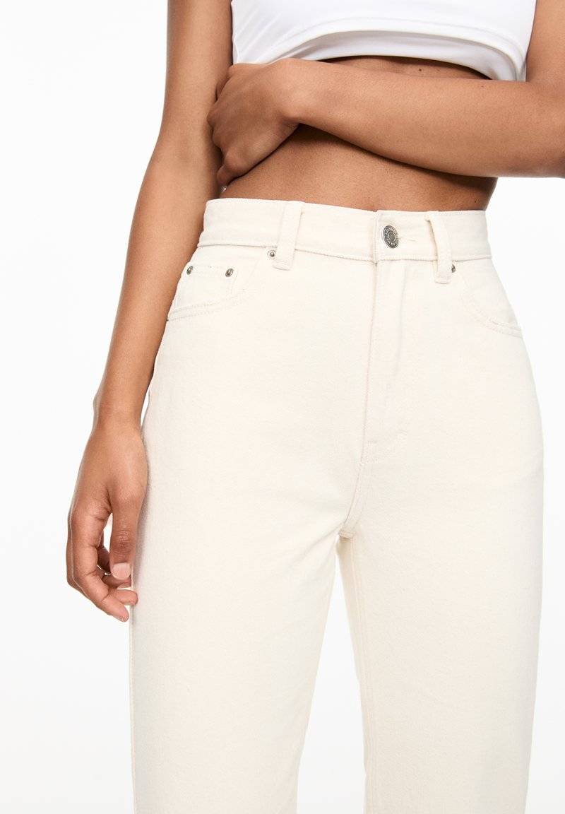 PULL&BEAR PULL&BEAR MOM - Slim fit jeans - beige Blitzverkäufe
