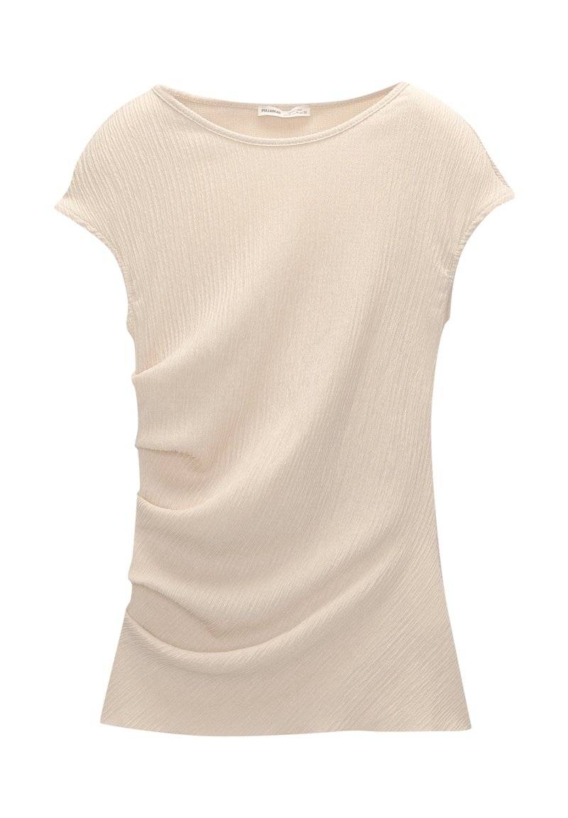 PULL&BEAR PULL&BEAR GATHERED SLEEVELESS - Blouse - beige Kostenloser Versand