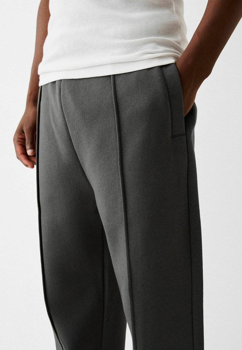 Bershka Bershka WIDE - Tracksuit bottoms - dark grey Fabrik Onlineshop