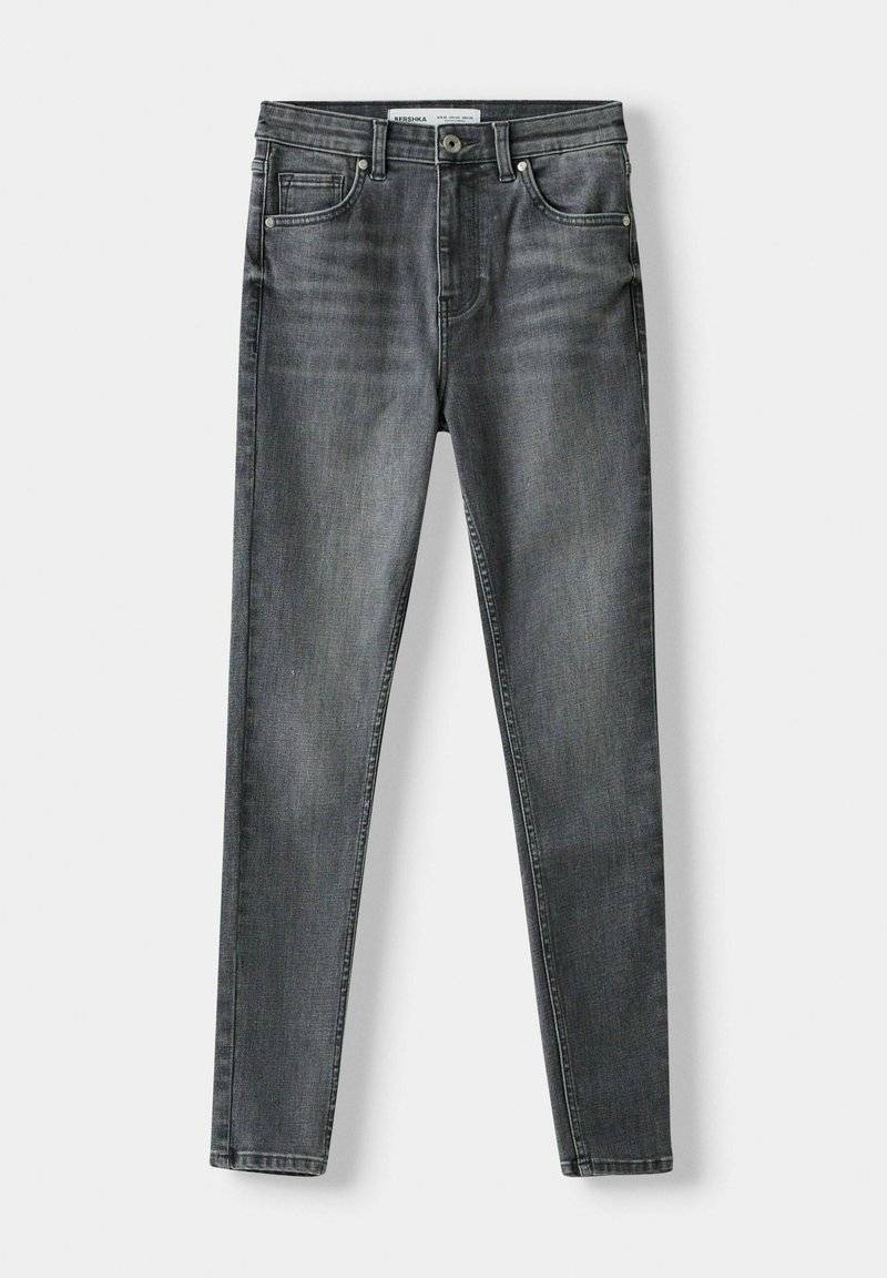 Bershka Bershka SUPER - Jeans Skinny Fit - mottled dark grey Rabatt
