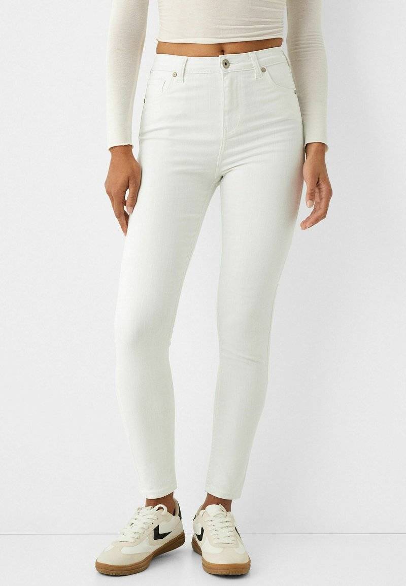 Bershka Bershka SUPER - Jeans Skinny Fit - white Flash Sale