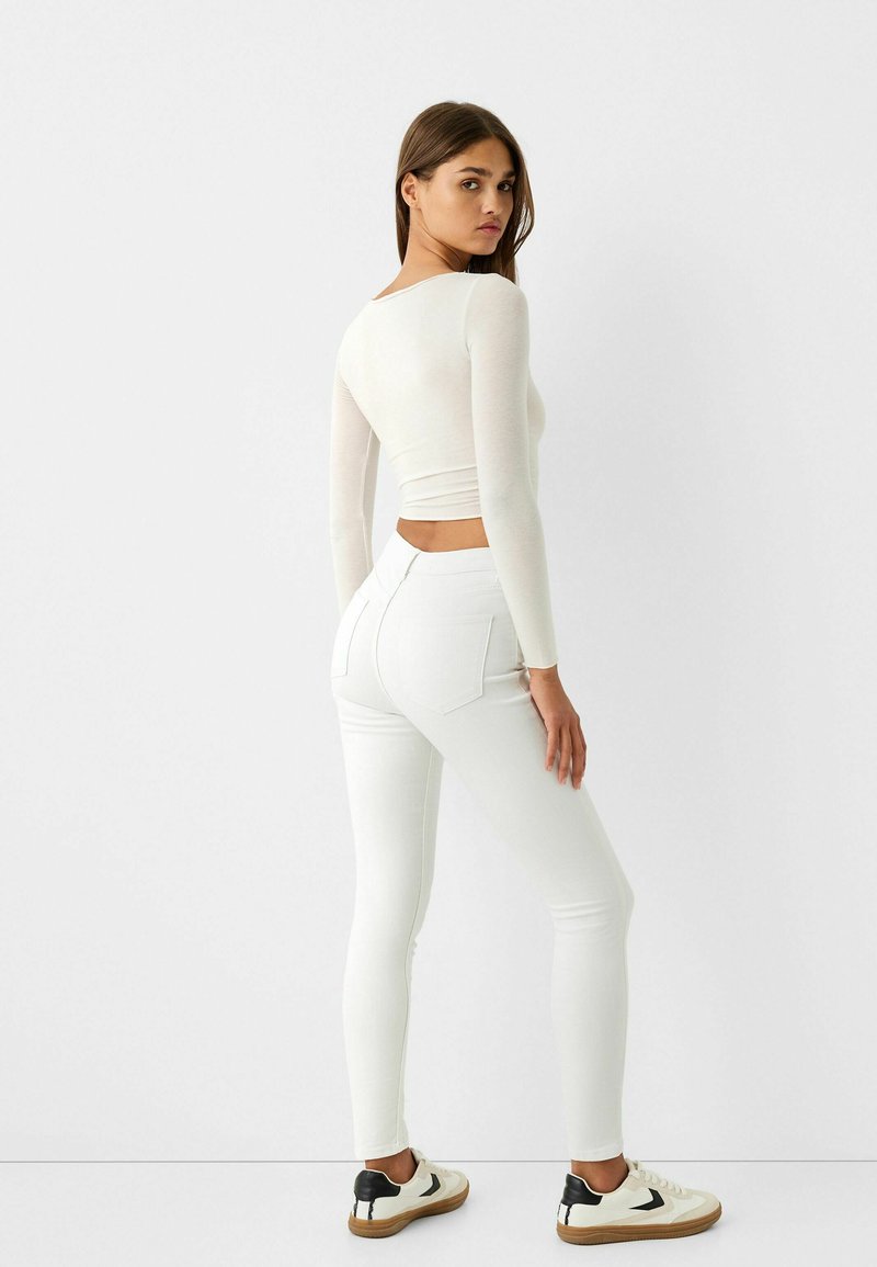 Bershka Bershka SUPER - Jeans Skinny Fit - white Flash Sale