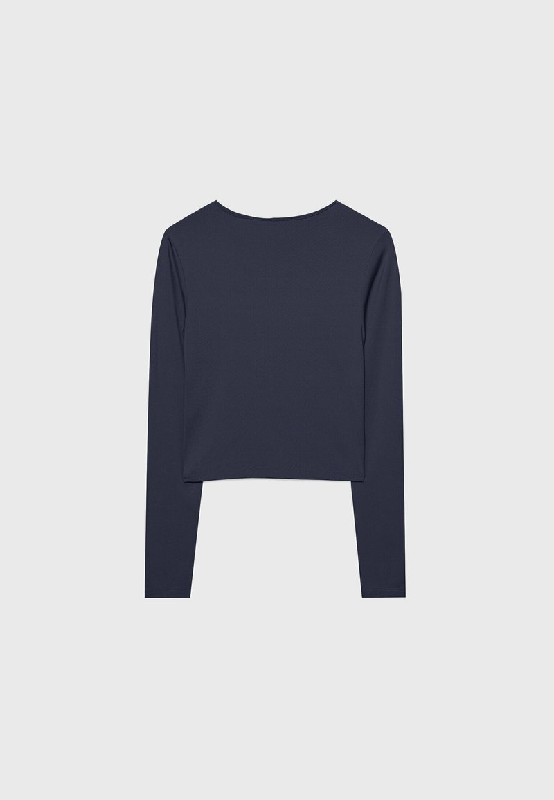 Stradivarius Stradivarius Long sleeved top - dark blue Begrenztes Angebot
