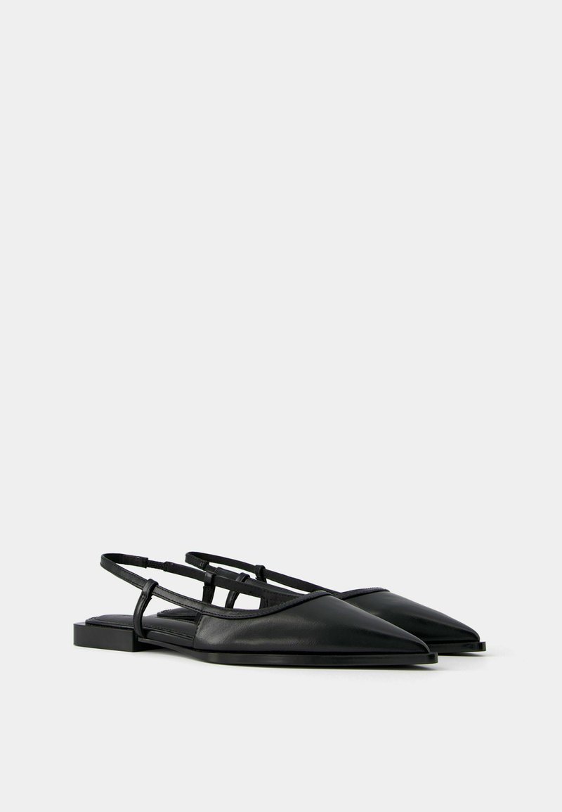 Bershka Bershka POINTED - Slingback ballet pumps - black Nur für heute