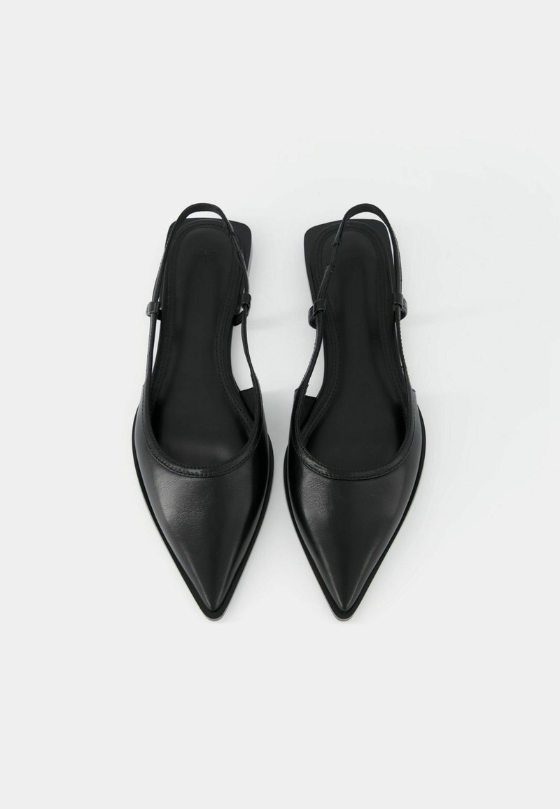 Bershka Bershka POINTED - Slingback ballet pumps - black Nur für heute