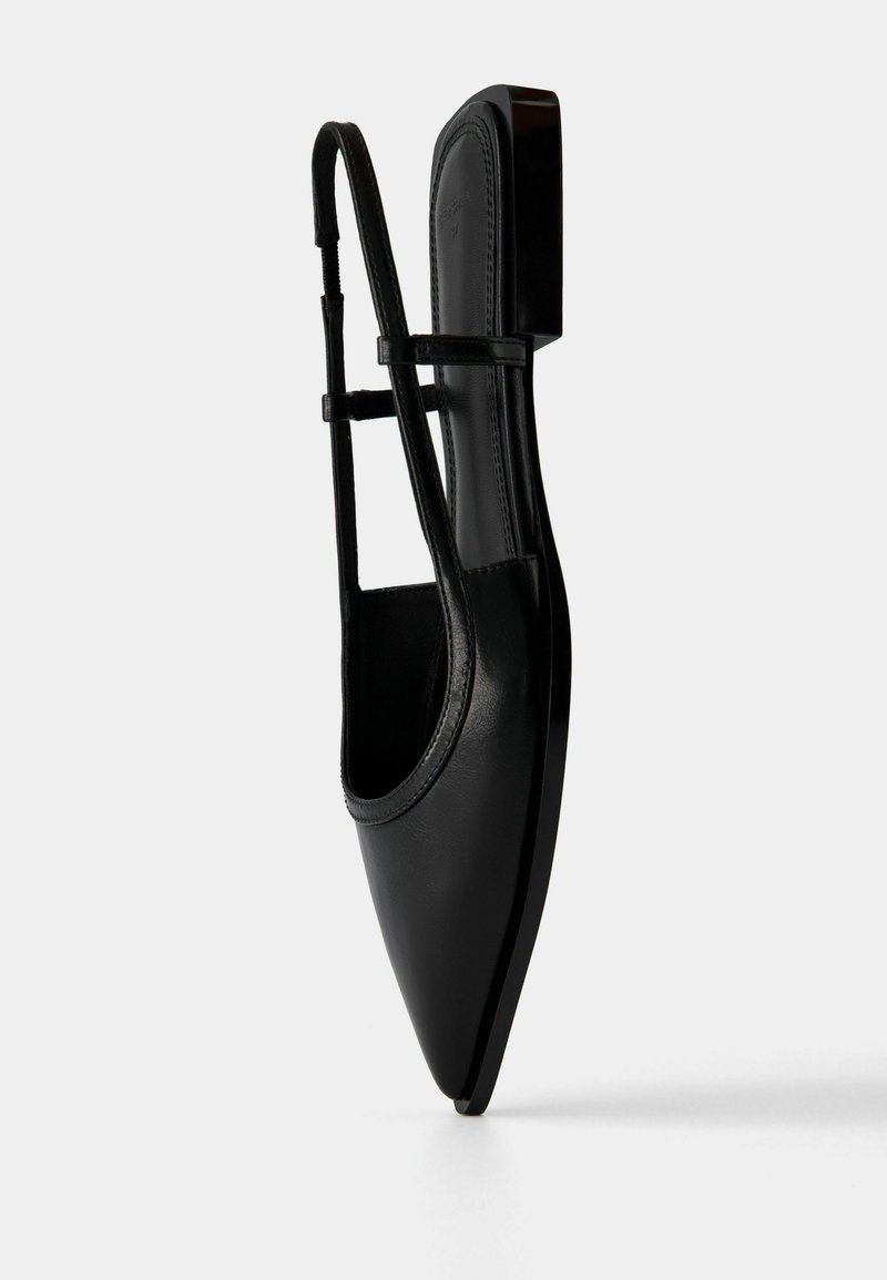 Bershka Bershka POINTED - Slingback ballet pumps - black Nur für heute