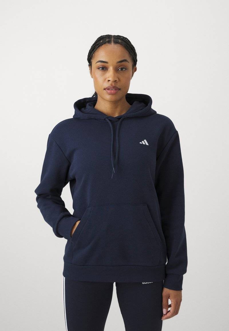 adidas Sportswear adidas Sportswear ESSENTIALS SMALL LOGO FEEL COZY HOODIE - Hoodie - legend ink Fabrikladen