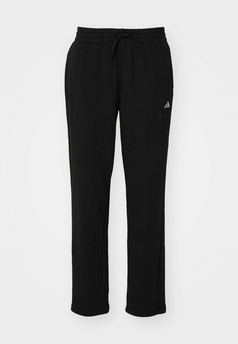 adidas Sportswear adidas Sportswear ESSENTIALS SMALL LOGO FEEL COZY OPEN HEM PANT - Tracksuit bottoms - black Outlet