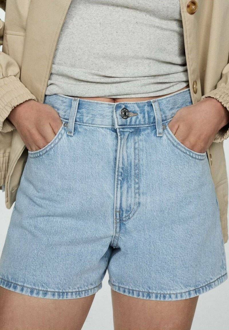 Mango Mango Denim shorts - light blue Günstig kaufen