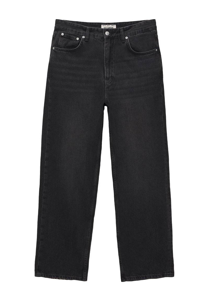 PULL&BEAR PULL&BEAR BAGGY FIT - Straight leg jeans - black Großer Ausverkauf