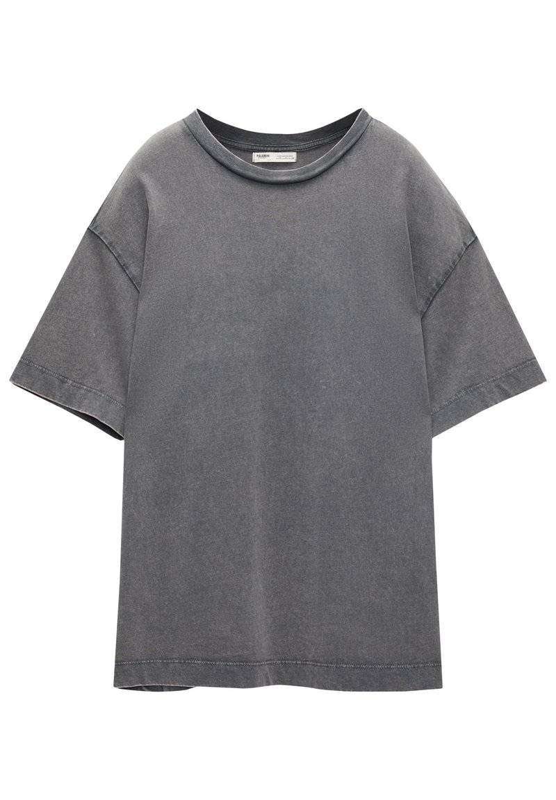 PULL&BEAR PULL&BEAR SHORT SLEEVE - Basic T-shirt - dark grey Begrenztes Angebot
