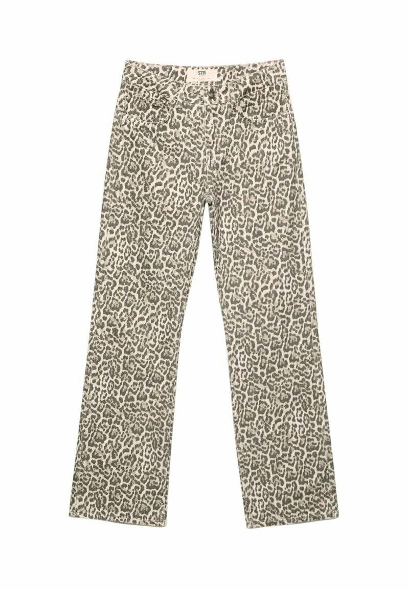 Stradivarius Stradivarius PRINTED - Straight leg jeans - camel Cyber Monday