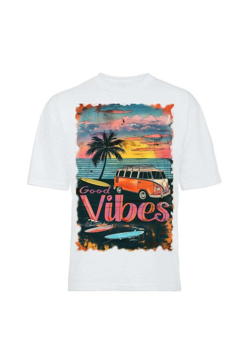Reichstadt Reichstadt 24RSW057 SURFSIDE-VIBES - Print T-shirt - surfside vibes Osterangebot