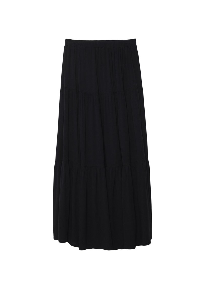 Stradivarius Stradivarius PEASANT - Maxi skirt - black Jubiläumsangebot