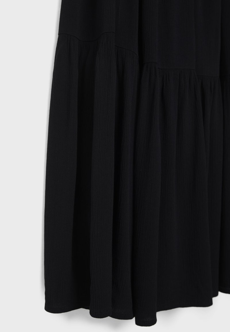 Stradivarius Stradivarius PEASANT - Maxi skirt - black Jubiläumsangebot