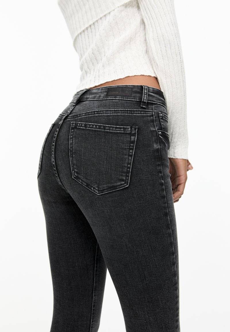 PULL&BEAR PULL&BEAR MID-RISE - Jeans Skinny Fit - grey Heißer Verkauf