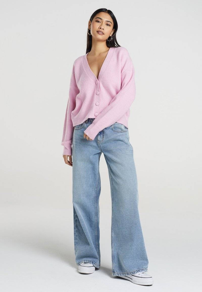 Brave Soul Brave Soul LKC-230DAFFIE - Cardigan - pink Nur noch ein Tag übrig