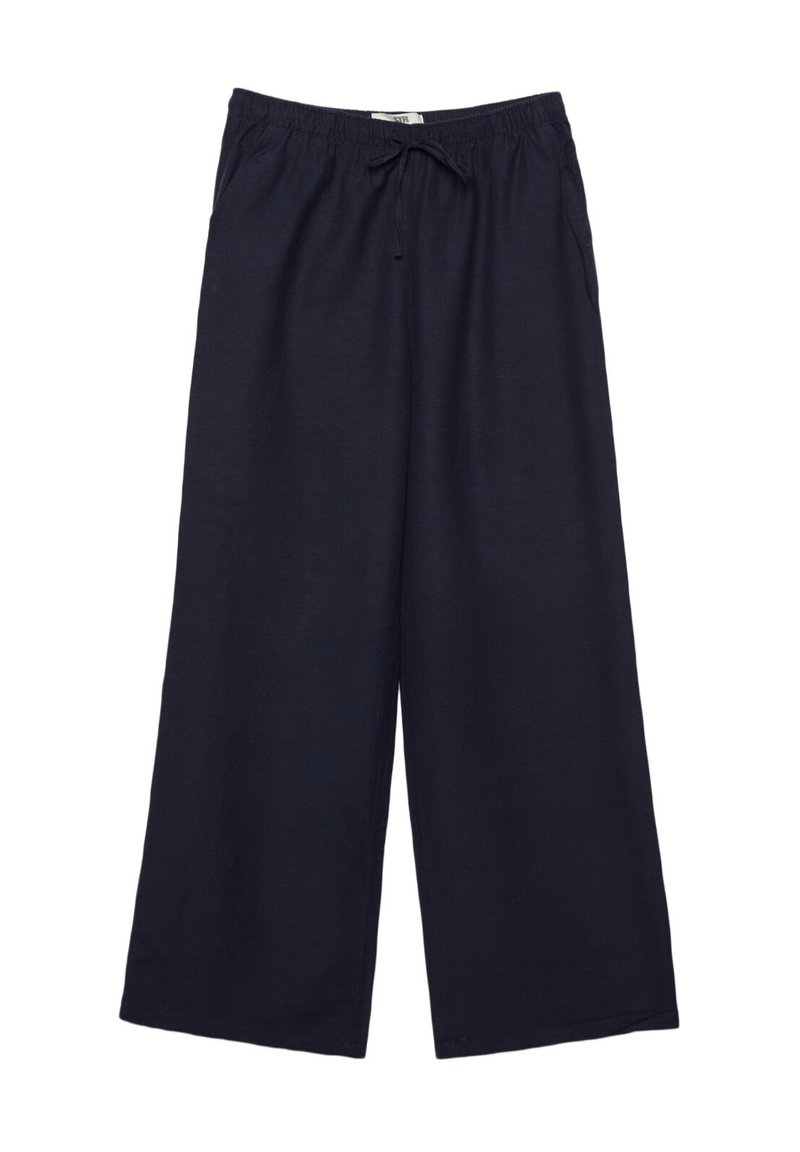 Stradivarius Stradivarius LOOSE-FITTING - Trousers - dark blue Clearance-Verkauf